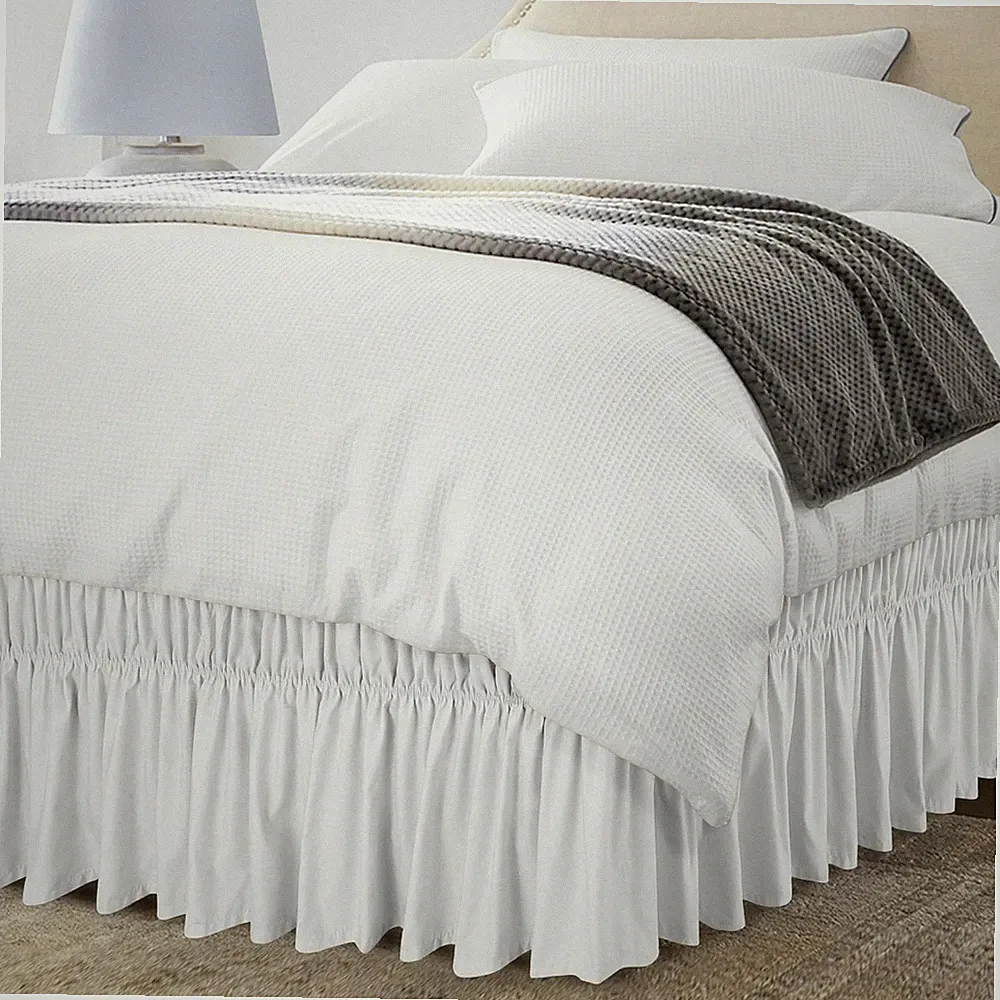 Microfiber Bed Skirts with Adjustable Elastic Belt/16' Tailored Drop - GG Home