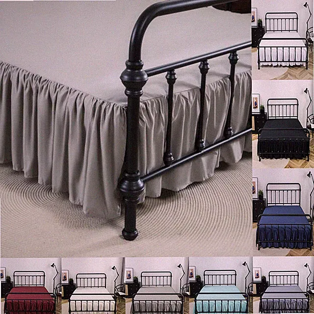 Solid Luxury Bed Skirt Super Microfiber Pleated 14" Drop Premium Dust Ruffle